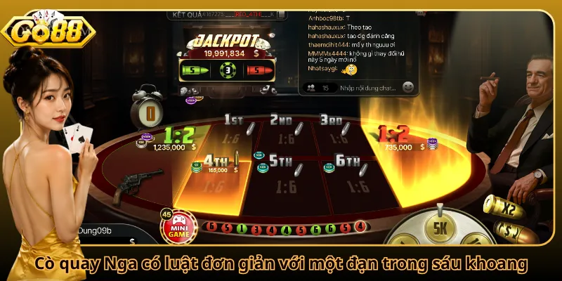 Cò quay Nga có luật đơn giản với một đạn trong sáu khoang