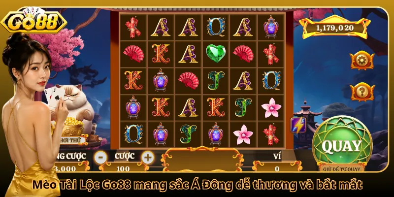 Mèo Tài Lộc Go88 mang sắc Á Đông dễ thương và bắt mắt